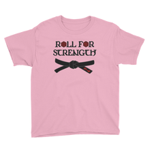 Load image into Gallery viewer, Youth Roll For Strength - Belt T-Shirt Workout Apparel Funny Merchandise