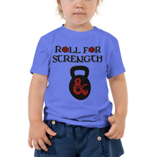 Load image into Gallery viewer, Toddler Roll For Strength - Kettlebell T-Shirt Workout Apparel Funny Merchandise