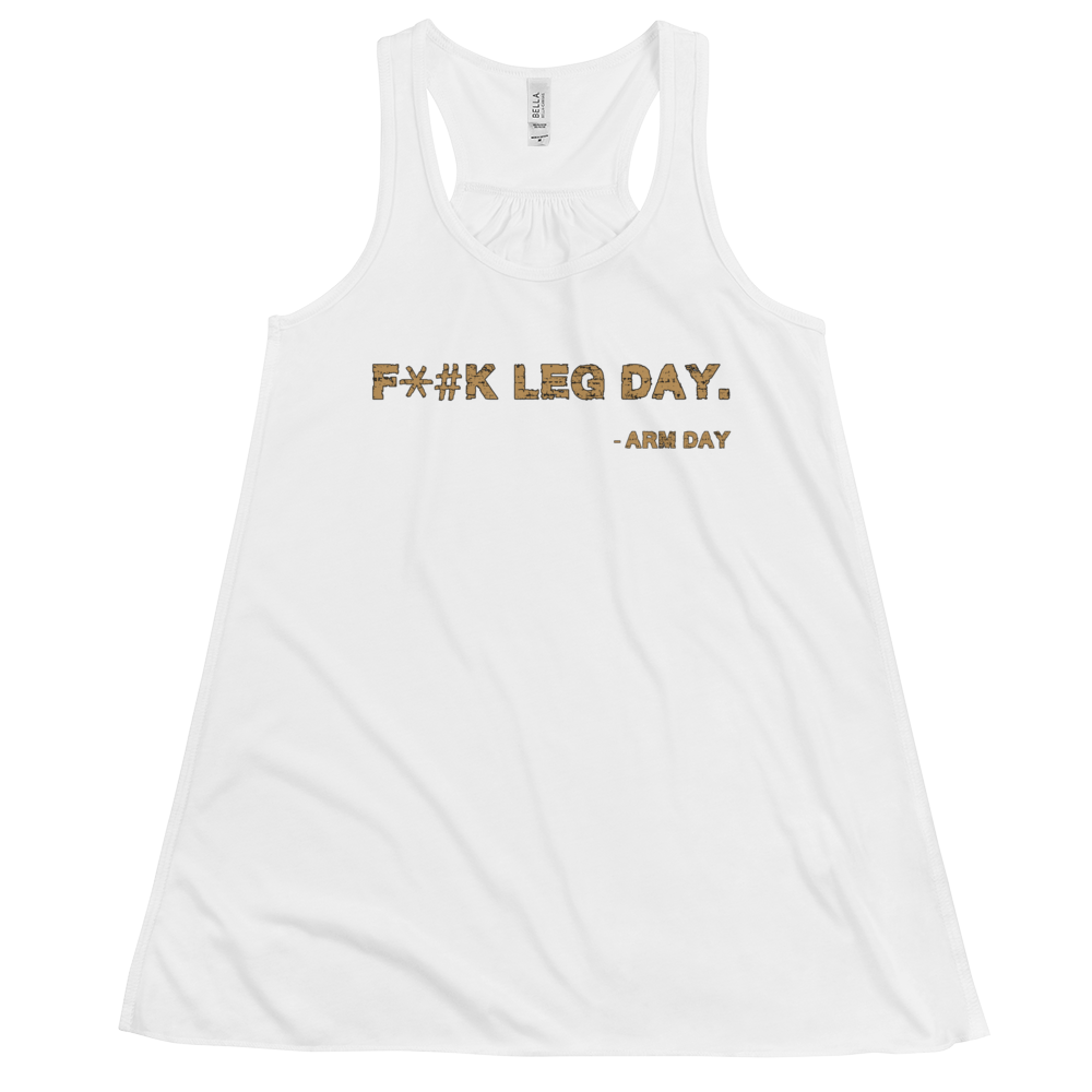 Women's F*#k Leg Day Tank Workout Apparel Funny Merchandise