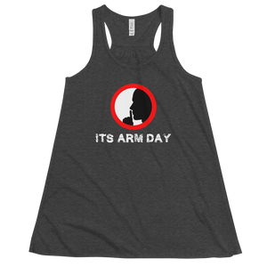 Women's Shh It's Arm Day Tank Workout Apparel Funny Merchandise