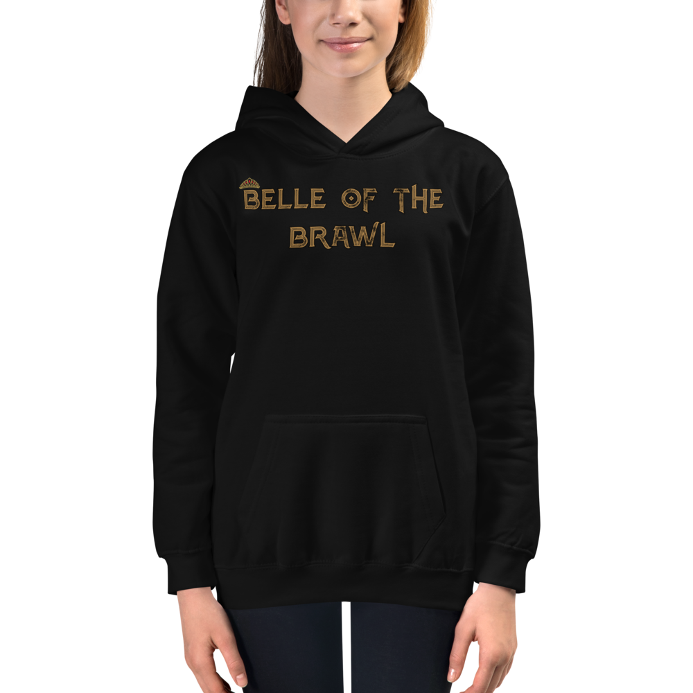 Youth Belle of the Brawl Saying Hoodie Workout Apparel Funny Merchandise