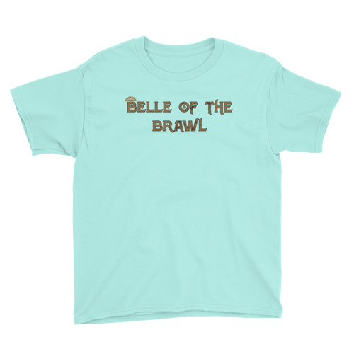 Youth Belle of the Brawl Saying T-Shirt Workout Apparel Funny Merchandise