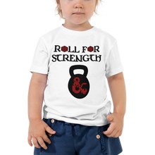 Load image into Gallery viewer, Toddler Roll For Strength - Kettlebell T-Shirt Workout Apparel Funny Merchandise