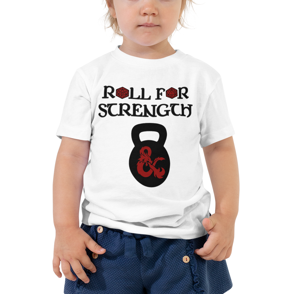 Toddler Roll For Strength - Kettlebell T-Shirt Workout Apparel Funny Merchandise