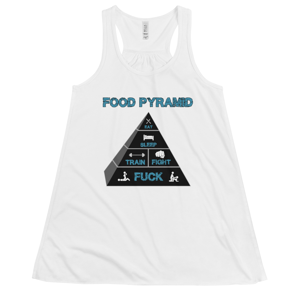 Women's Food Pyramid Tank Workout Apparel Funny Merchandise