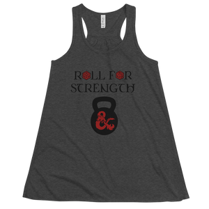 Women's Roll For Strength - Kettlebell Tank Workout Apparel Funny Merchandise