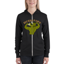 Load image into Gallery viewer, Unisex Zip Hoodie - Biceratops Workout Apparel Funny Merchandise