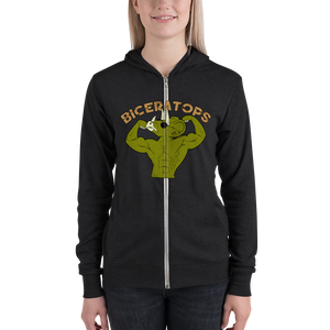 Unisex Zip Hoodie - Biceratops Workout Apparel Funny Merchandise