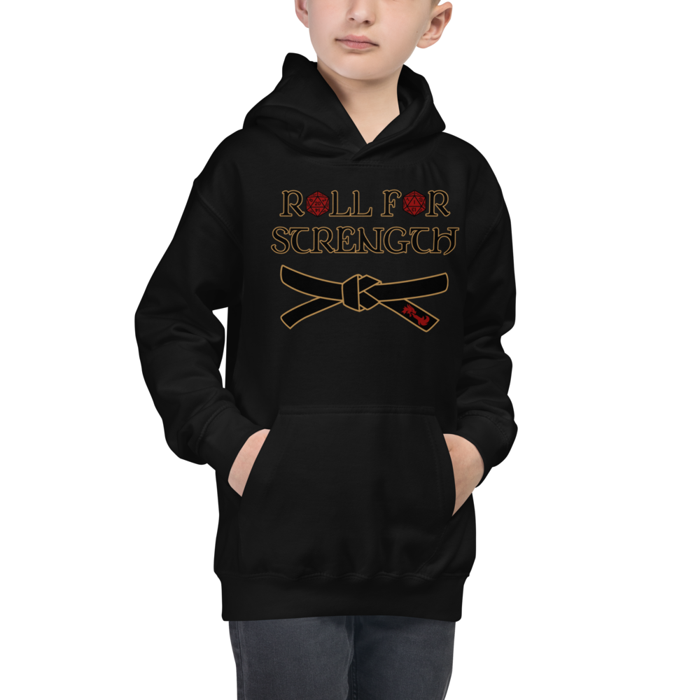 Youth Roll For Strength - Belt Hoodie Workout Apparel Funny Merchandise