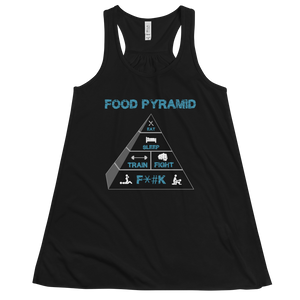 Women's Food Pyramid - SFW - Tank Workout Apparel Funny Merchandise