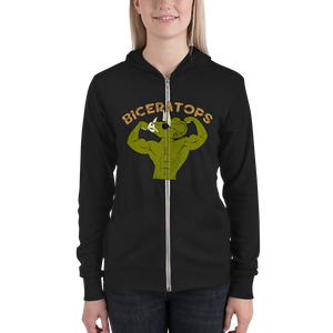 Unisex Zip Hoodie - Biceratops Workout Apparel Funny Merchandise