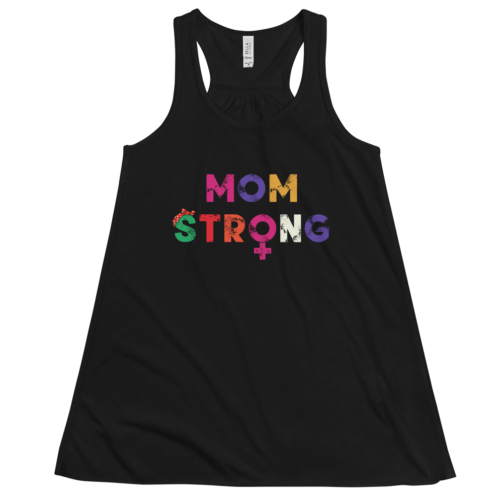 Women's Mom Strong Tank Workout Apparel Funny Merchandise