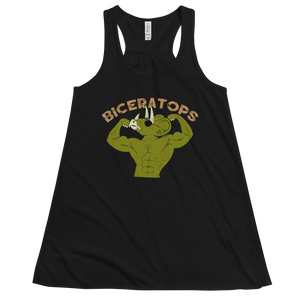 Women's Biceratops Tank Workout Apparel Funny Merchandise