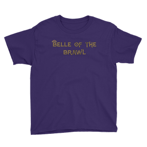 Youth Belle of the Brawl Saying T-Shirt Workout Apparel Funny Merchandise