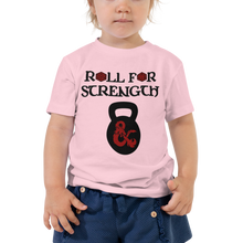 Load image into Gallery viewer, Toddler Roll For Strength - Kettlebell T-Shirt Workout Apparel Funny Merchandise