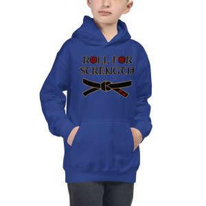 Youth Roll For Strength - Belt Hoodie Workout Apparel Funny Merchandise