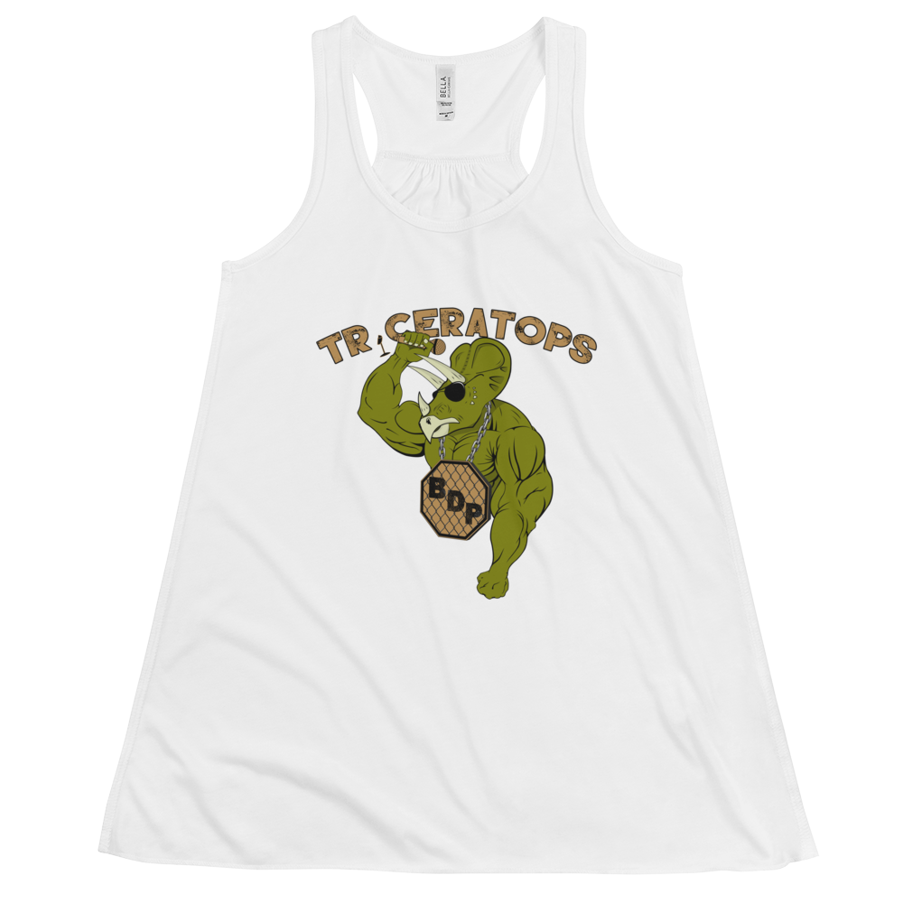 Women's Triceratops Tank Workout Apparel Funny Merchandise