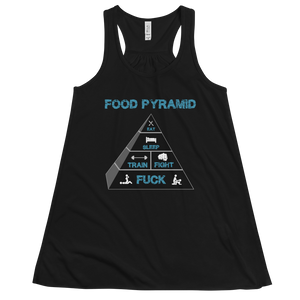 Women's Food Pyramid Tank Workout Apparel Funny Merchandise