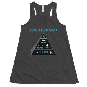 Women's Food Pyramid - SFW - Tank Workout Apparel Funny Merchandise