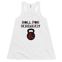 Load image into Gallery viewer, Women&#39;s Roll For Strength - Kettlebell Tank Workout Apparel Funny Merchandise