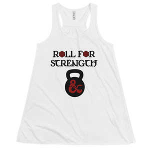 Women's Roll For Strength - Kettlebell Tank Workout Apparel Funny Merchandise