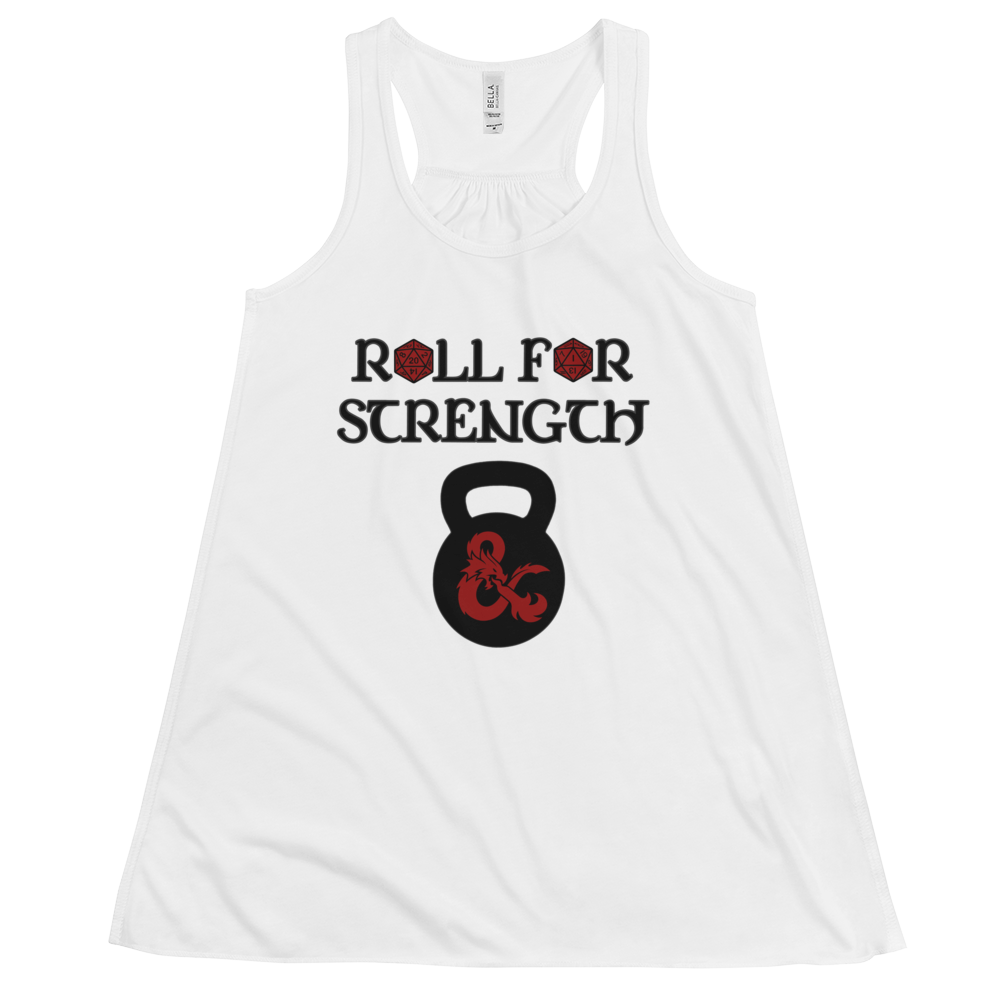 Women's Roll For Strength - Kettlebell Tank Workout Apparel Funny Merchandise