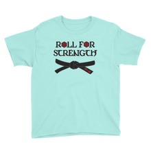 Load image into Gallery viewer, Youth Roll For Strength - Belt T-Shirt Workout Apparel Funny Merchandise