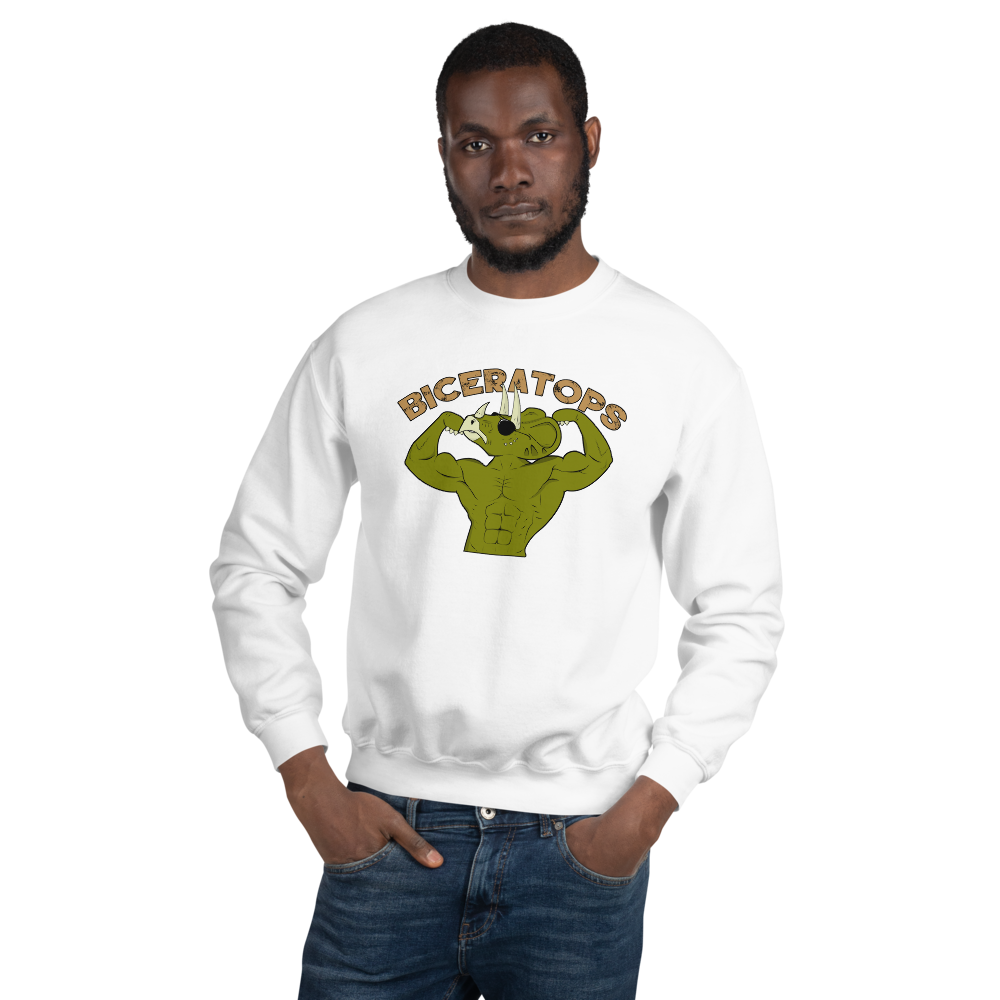 Biceratops Unisex Sweatshirt Workout Apparel Funny Merchandise