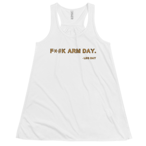 Women's F*#k Arm Day Tank Workout Apparel Funny Merchandise