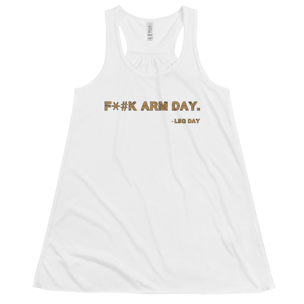 Women's F*#k Arm Day Tank Workout Apparel Funny Merchandise