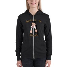 Load image into Gallery viewer, Belle of the Brawl Unisex zip hoodie Workout Apparel Funny Merchandise