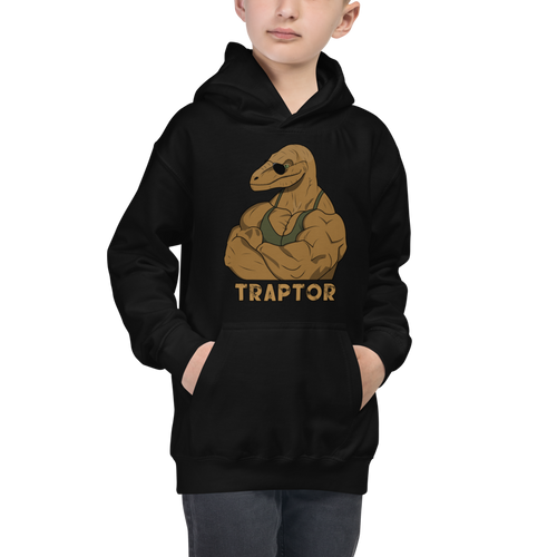 Youth Traptor Hoodie Workout Apparel Funny Merchandise