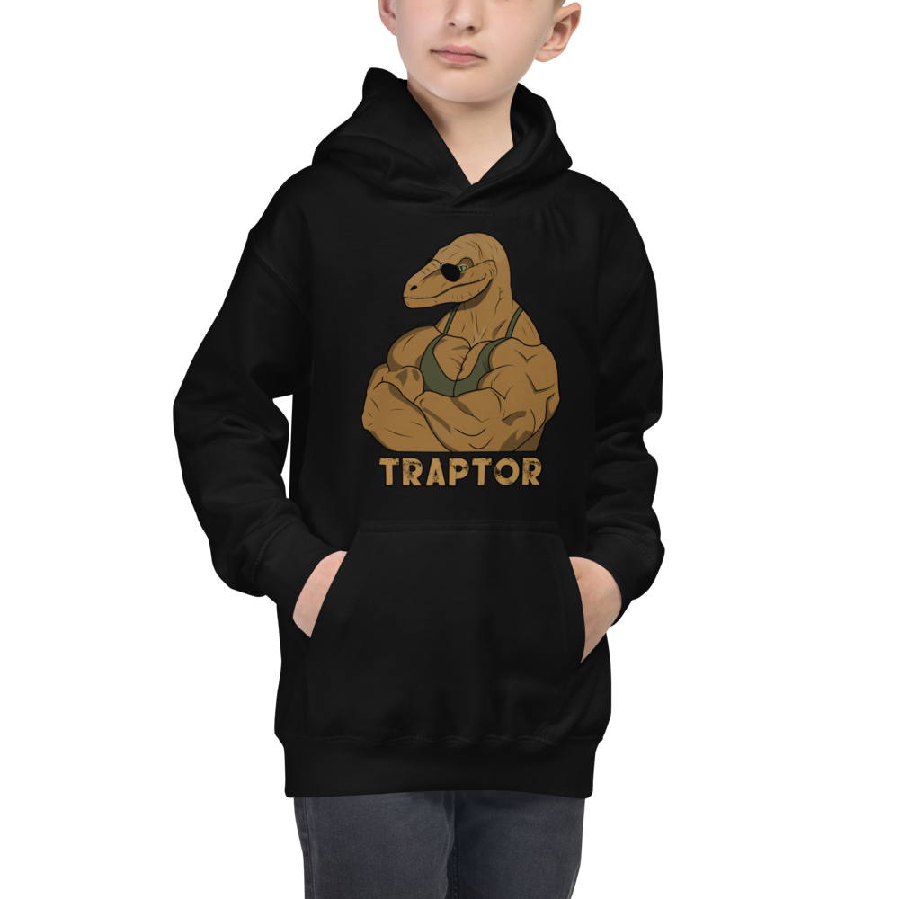 Youth Traptor Hoodie Workout Apparel Funny Merchandise