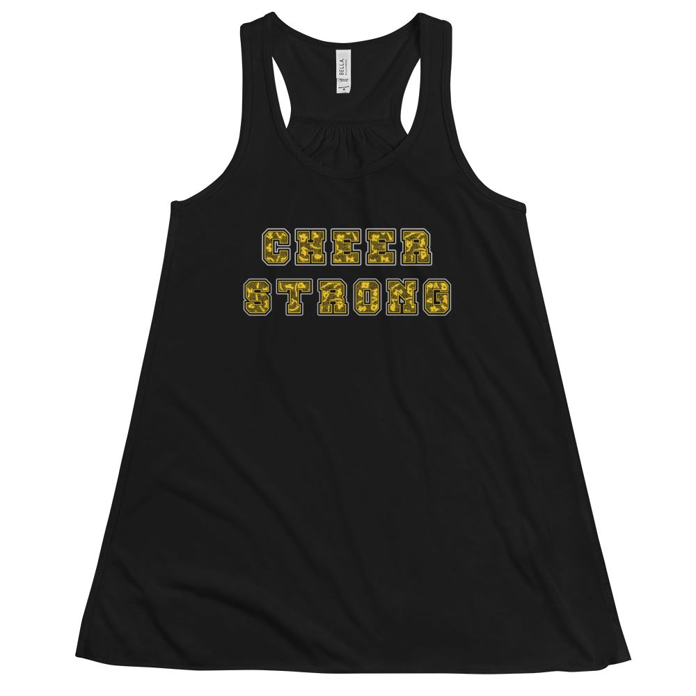 Women's Cheer Strong Tank Workout Apparel Funny Merchandise