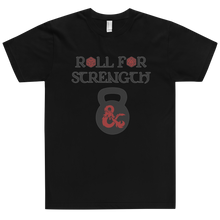 Load image into Gallery viewer, Roll For Strength - Kettlebell T-Shirt Workout Apparel Funny Merchandise