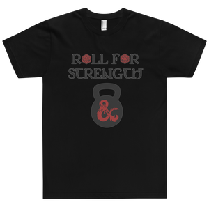 Roll For Strength - Kettlebell T-Shirt Workout Apparel Funny Merchandise