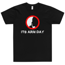 Load image into Gallery viewer, Shh It&#39;s Arm Day T-Shirt Workout Apparel Funny Merchandise