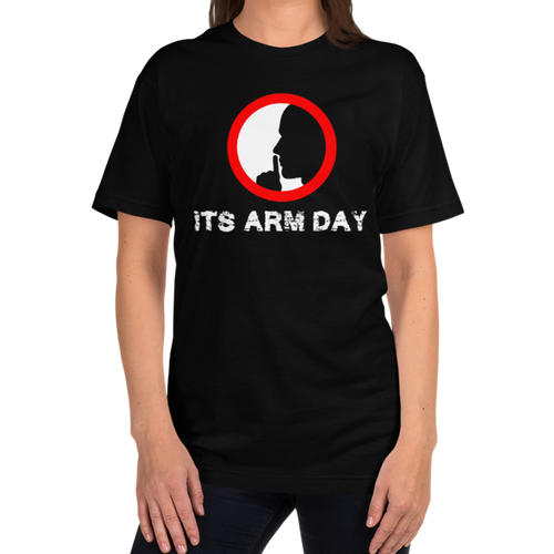 Shh It's Arm Day T-Shirt Workout Apparel Funny Merchandise