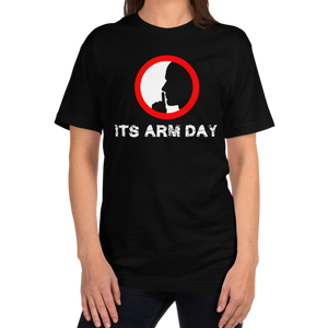 Shh It's Arm Day T-Shirt Workout Apparel Funny Merchandise