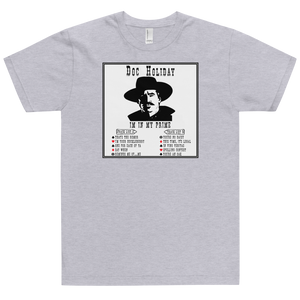 Doc Holiday Tombstone T-Shirt Workout Apparel Funny Merchandise