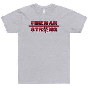 Fireman Strong T-Shirt Workout Apparel Funny Merchandise