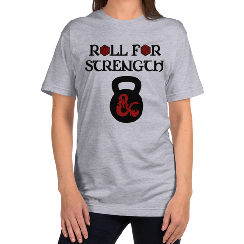 Roll For Strength - Kettlebell T-Shirt Workout Apparel Funny Merchandise