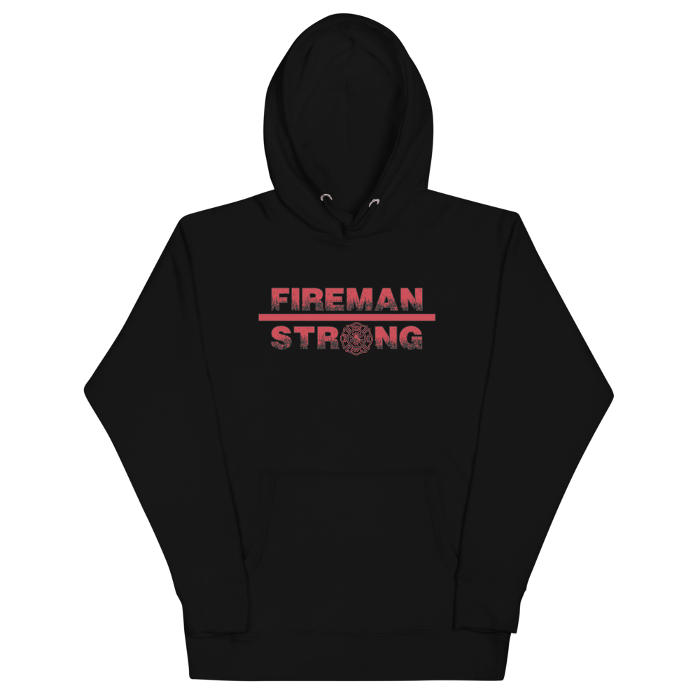 Fireman Strong Unisex Hoodie Workout Apparel Funny Merchandise