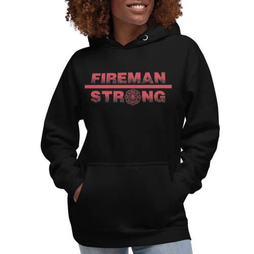 Fireman Strong Unisex Hoodie Workout Apparel Funny Merchandise