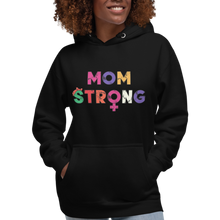 Load image into Gallery viewer, Mom Strong Unisex Hoodie Workout Apparel Funny Merchandise