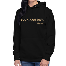 Load image into Gallery viewer, Fuck Arm Day Unisex Hoodie Workout Apparel Funny Merchandise