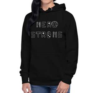 Nerd Strong Unisex Hoodie Workout Apparel Funny Merchandise