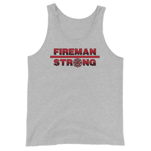 Fireman Strong Tank Top Workout Apparel Funny Merchandise