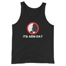 Load image into Gallery viewer, Shhh Its Arm Day Tank Top Workout Apparel Funny Merchandise