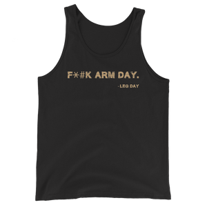 F*#k Arm Day Tank Top Workout Apparel Funny Merchandise